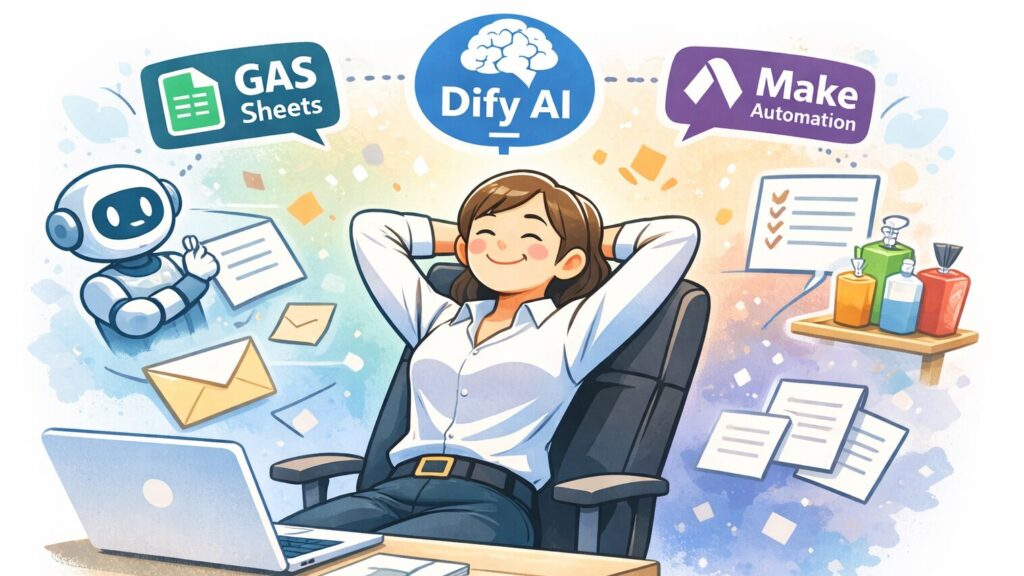 業務効率化をイメージした画像1枚目