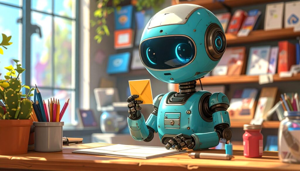 メール返信を自動化しているイメージの画像